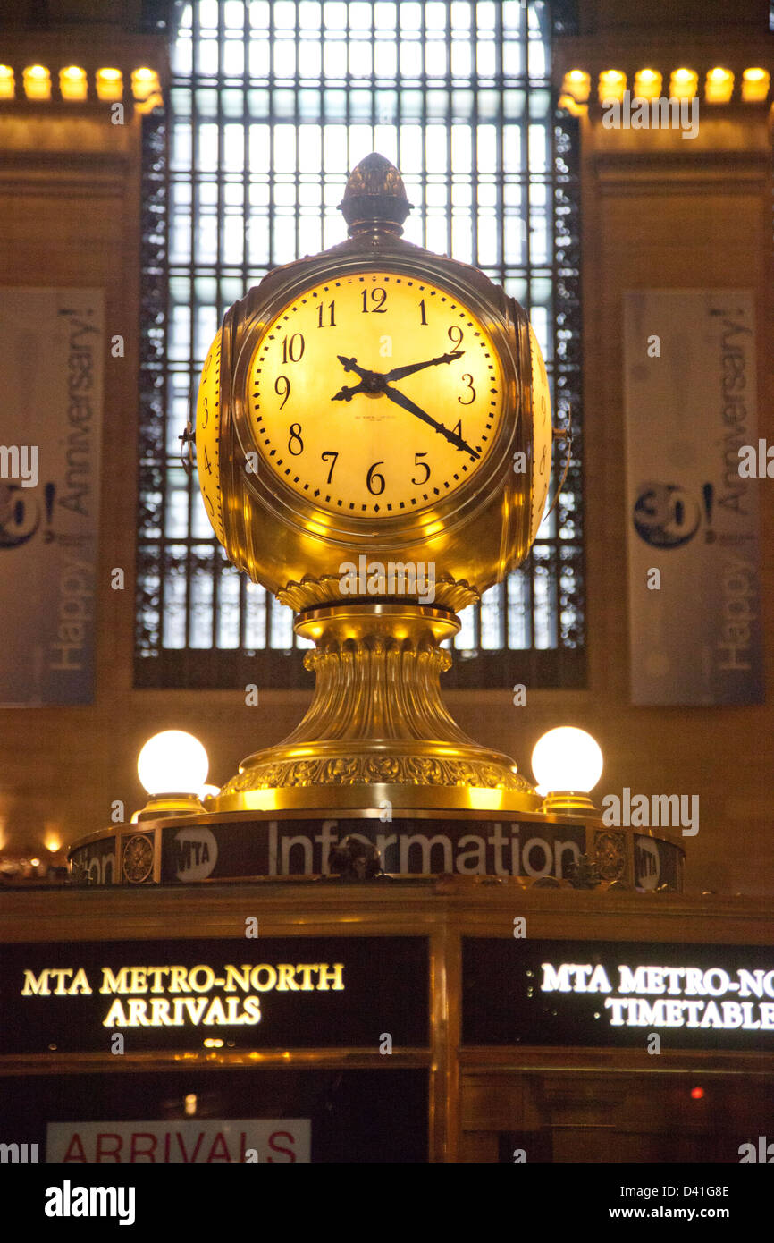 Grand Central Station Uhr NYC Stockfoto