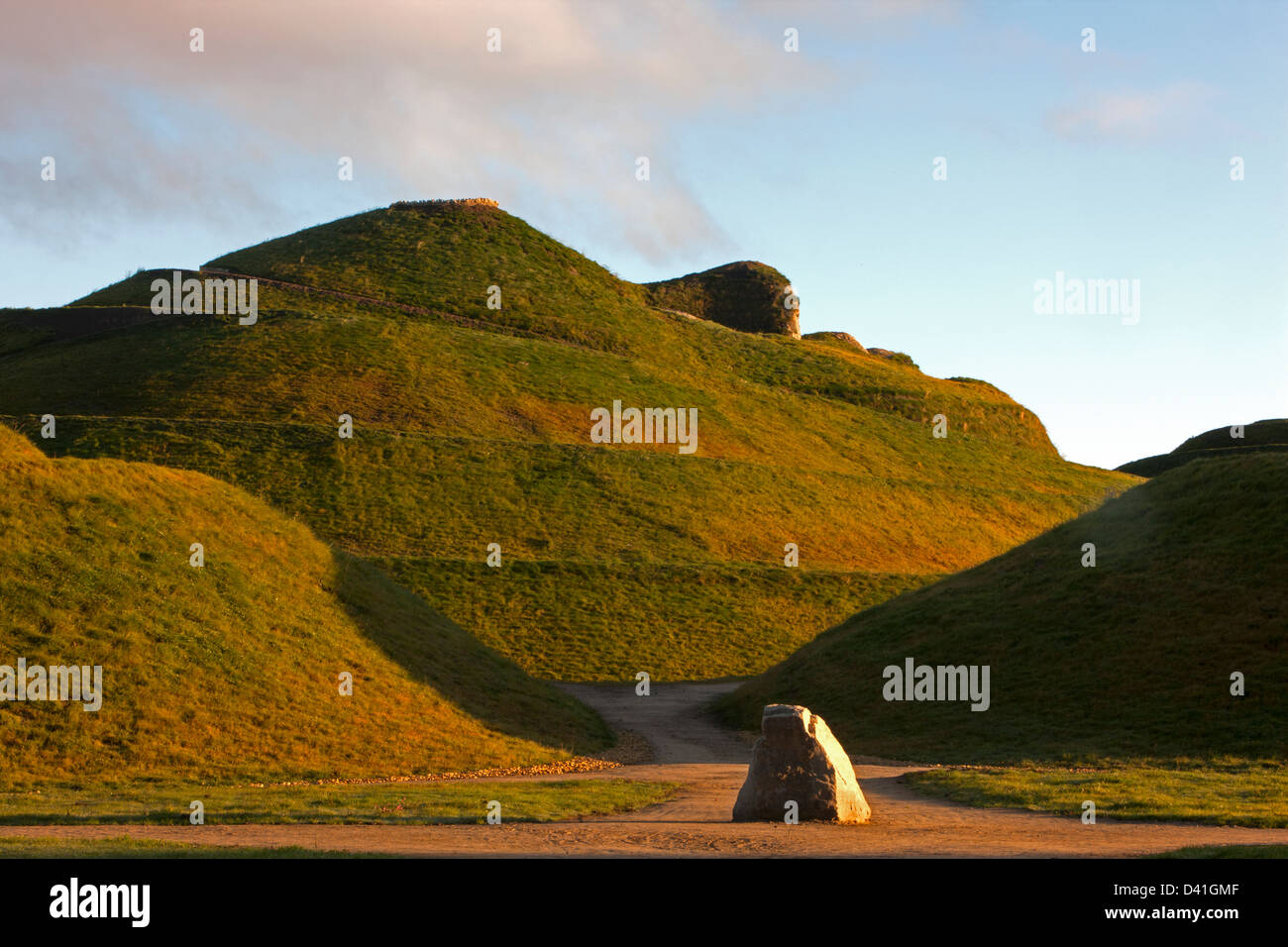 Der Leiter des Northumberlandia, Charles Jencks menschlichen Landform Skulptur in der Nähe von Cramlington in Northumberland Stockfoto