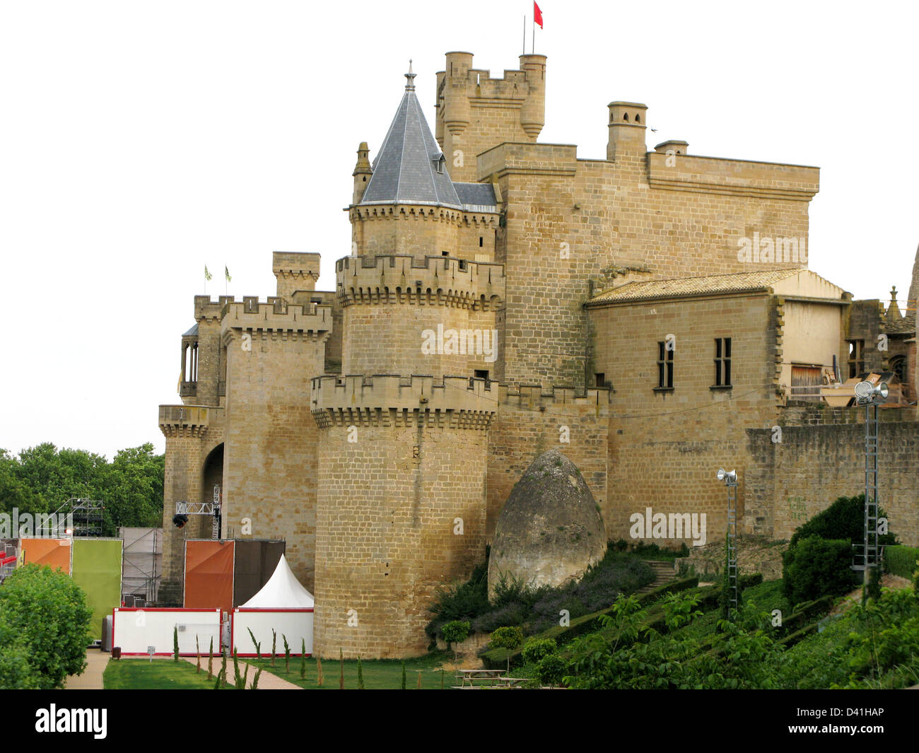 Die Königsburg in Olite (Navarra, Spanien) Stockfoto