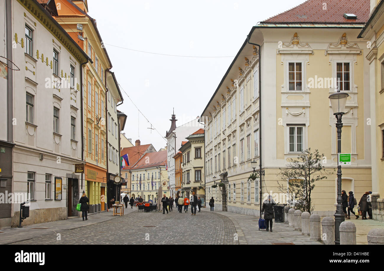 Ciril Metodov Trg Ljubljana Slowenien Stockfoto