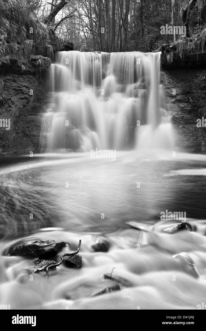 GoIT Lager Wasserfall in der Nähe von Cullingworth in West Yorkshire Stockfoto