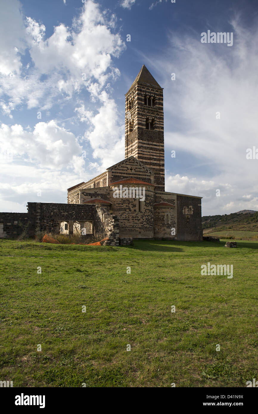 Santissima Trinità di Saccargia / Basilika der Heiligen Dreifaltigkeit Saccargia Stockfoto