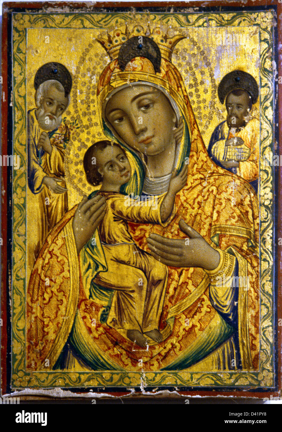 Bekaa-Ebene Libanon Jungfrau Maria Icon Griechisch Orthodox Stockfoto