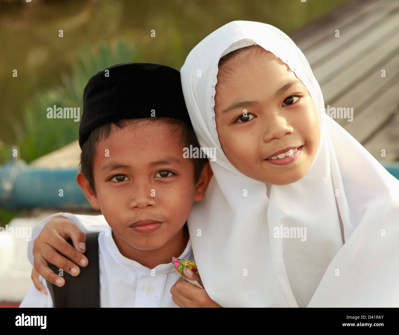 Brunei, Bandar Seri Begawan, Schüler, Stockfoto