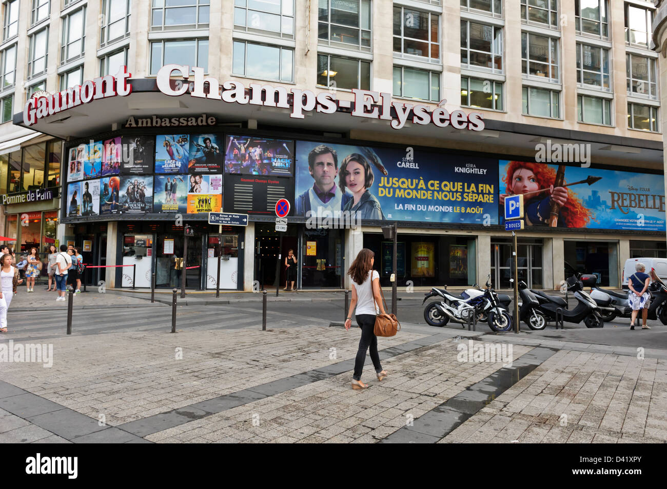 Französisch Film Theater am Champs Elysees, Paris, Frankreich. Stockfoto