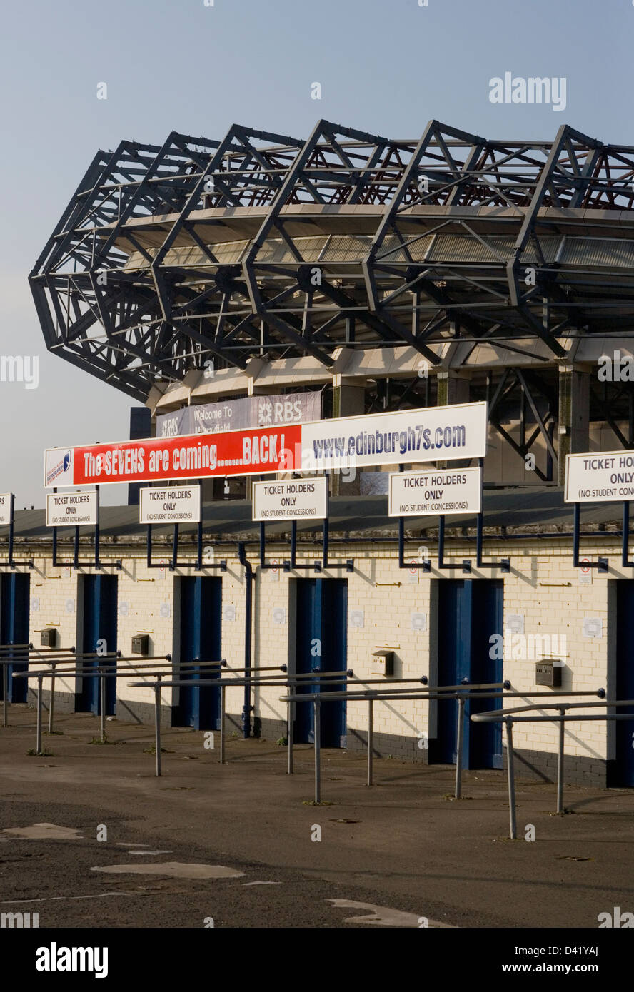 Das Stadion Murrayfield Edinburgh Stockfoto