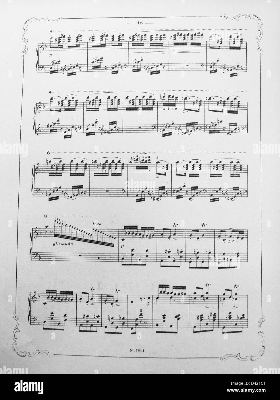 Musik-notation Stockfoto