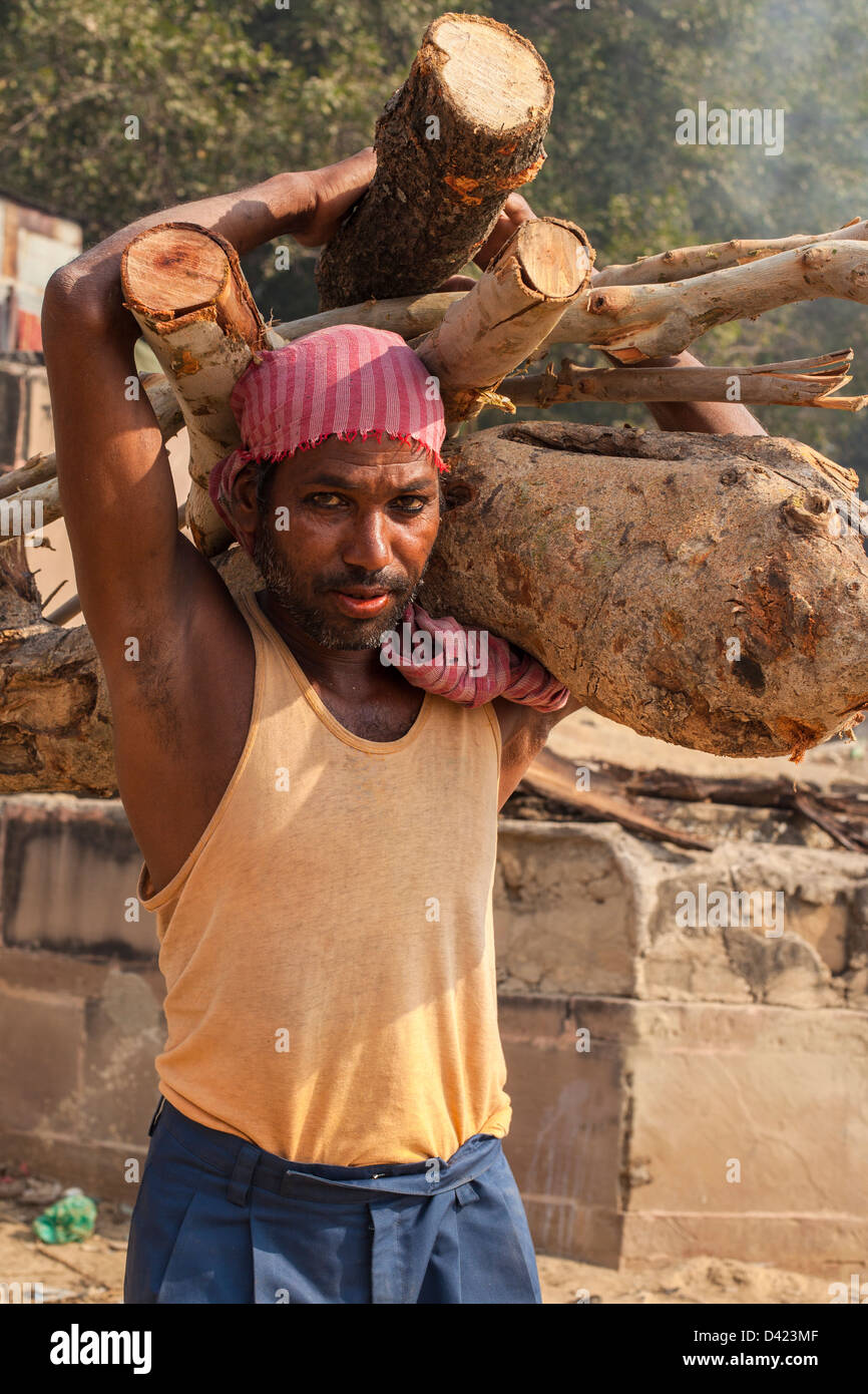 Indische Arbeiter, Varanasi, Indien Stockfoto
