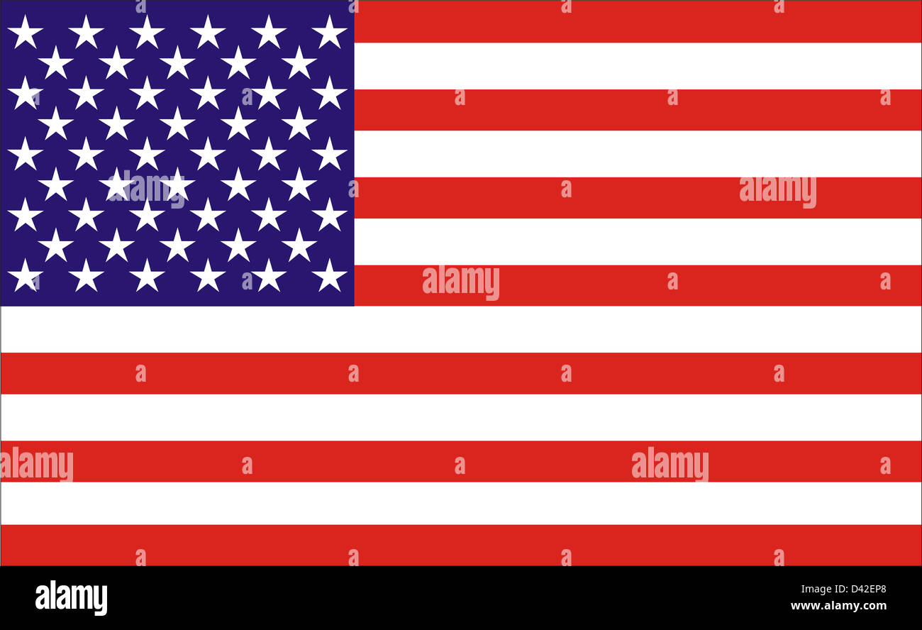 Flagge der Vereinigten Staaten von Amerika Stockfoto