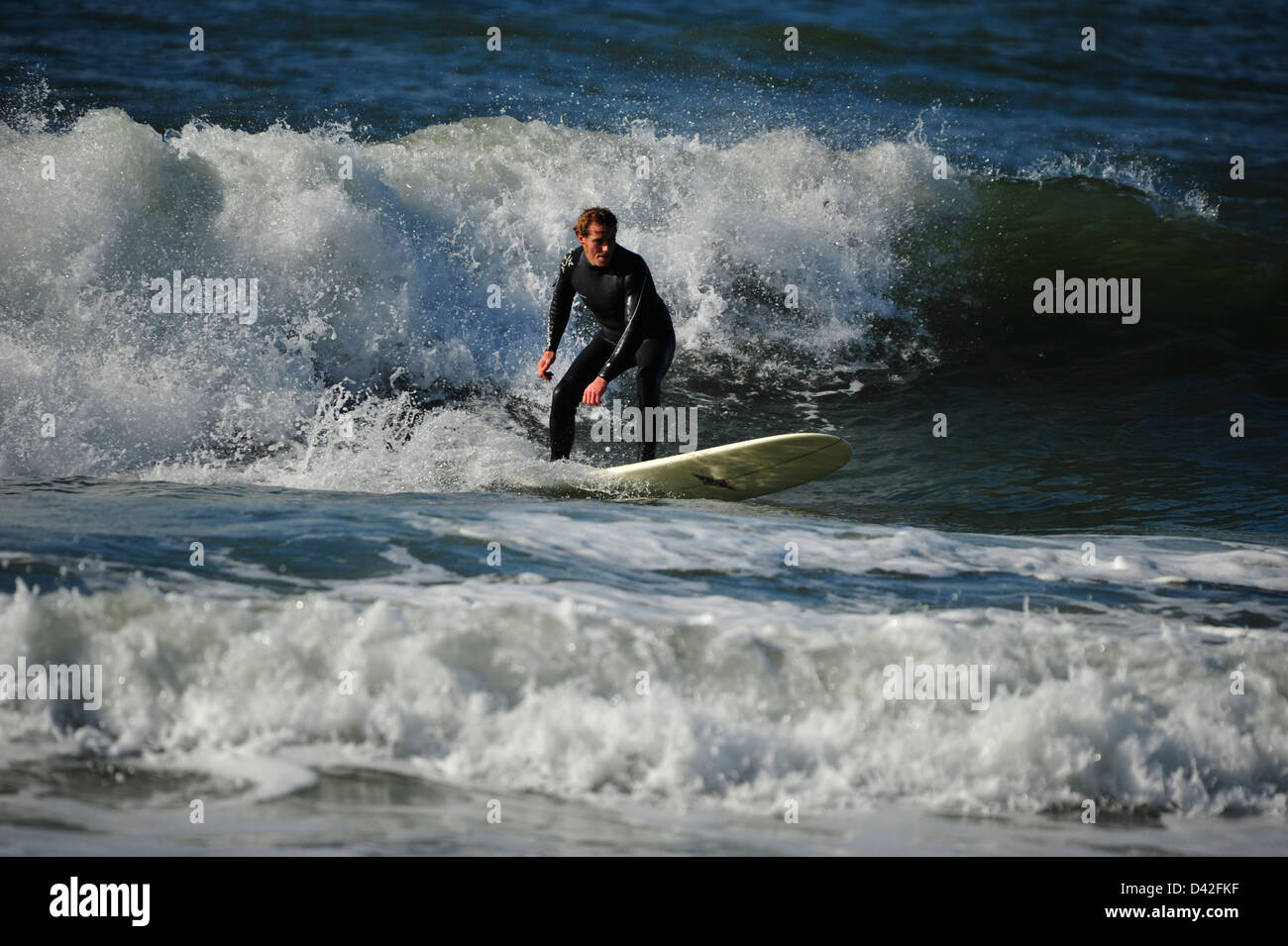 Surfer in der Nordsee Vor Sylt Stockfoto