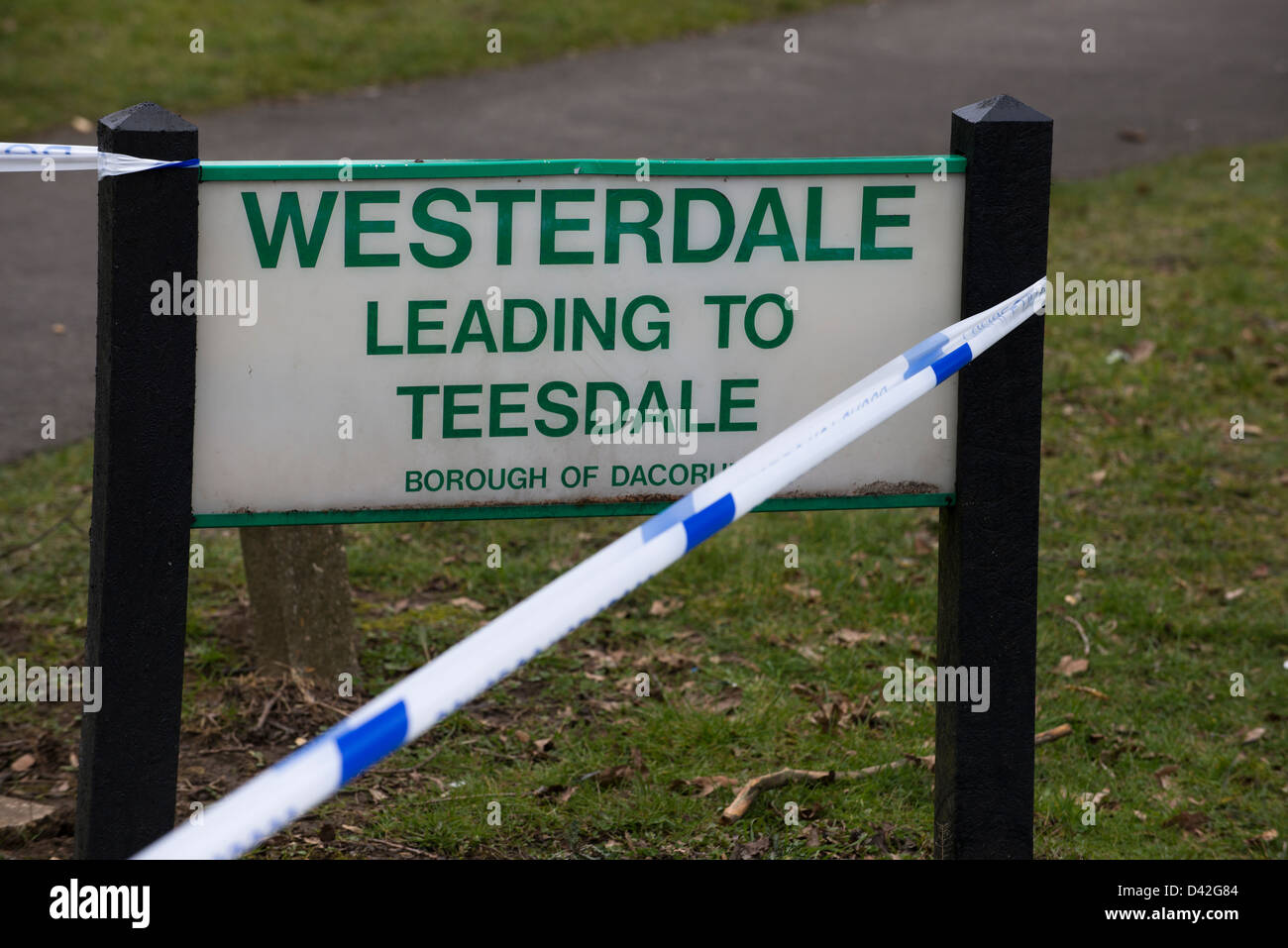 Tatort in Hemel Hempstead, Hertfordshire. Ein Körper eines Mannes in seinem 60er im Hause verbrannt gefunden wurde. Stockfoto
