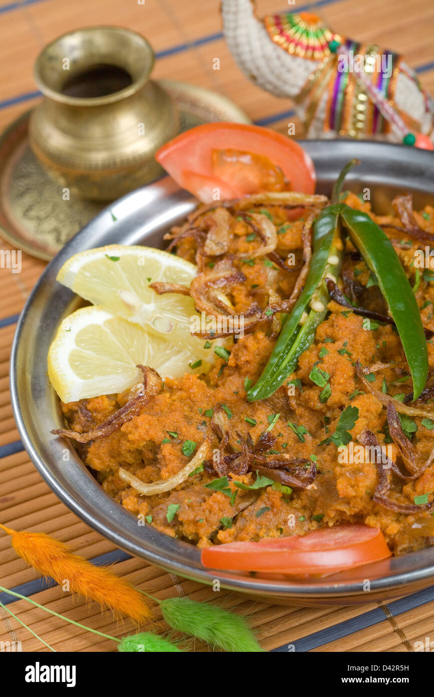 Indisches Essen Fleischcurry Madras Stockfoto