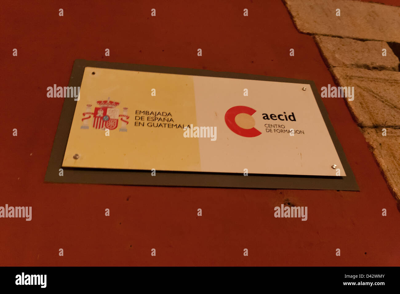 Botschaft von Spanien in Guatemala (Aecid) Stockfoto