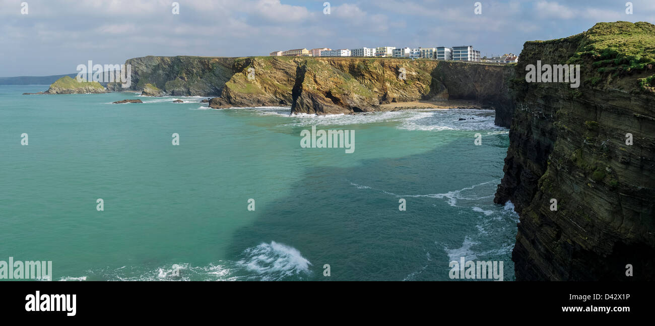 Die Küste rund um Newquay. Stockfoto