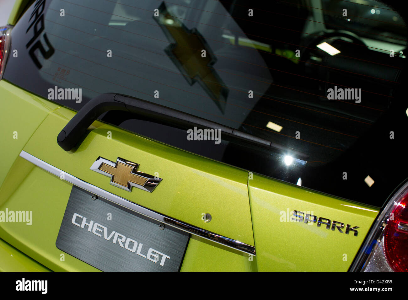 Eine 2013 Chevy Spark auf dem Display an der 2013 Automesse in Washington, DC. Stockfoto