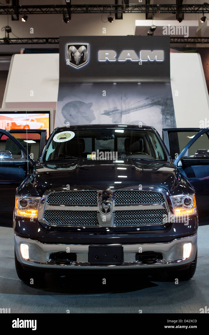 Ein Dodge Ram Pick-up-Truck auf dem Display an der 2013 Automesse in Washington, DC. Stockfoto