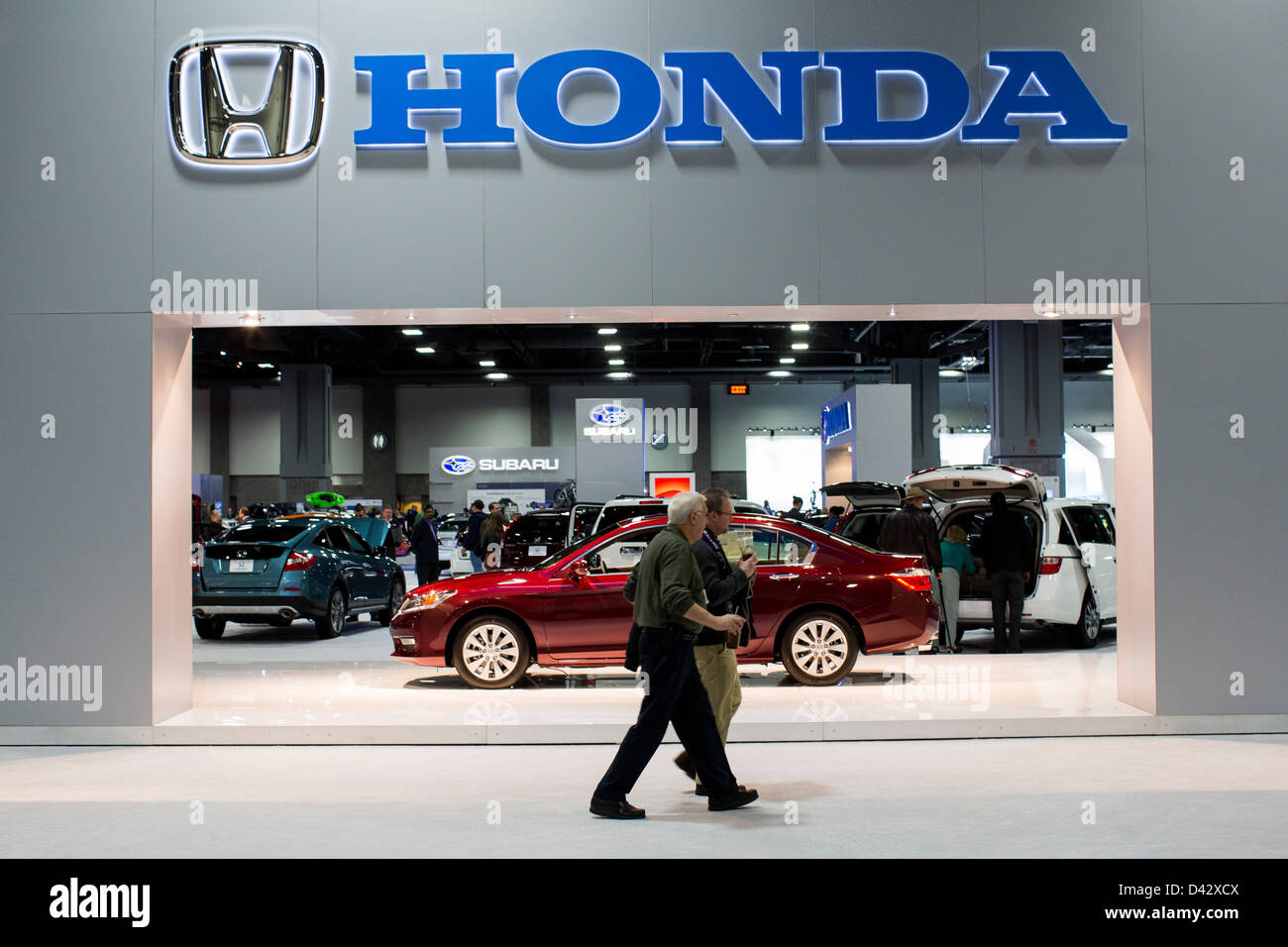 2013 Honda Fahrzeuge auf dem Display auf der 2013 Automobilmesse in Washington, DC. Stockfoto