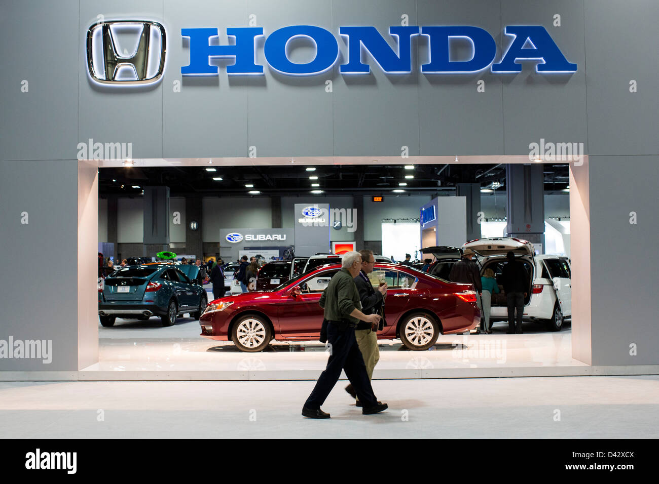 2013 Honda Fahrzeuge auf dem Display auf der 2013 Automobilmesse in Washington, DC. Stockfoto