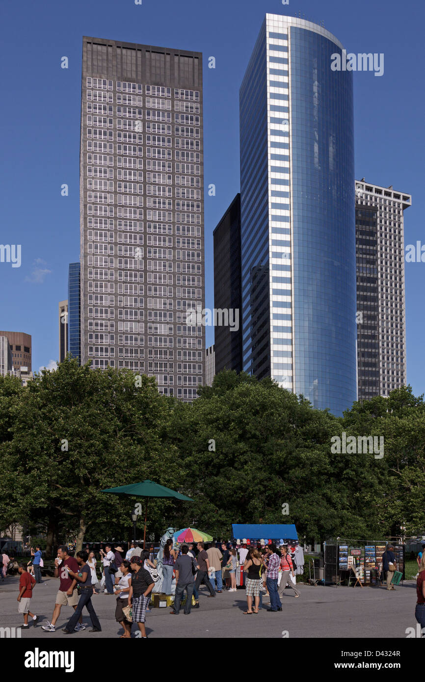 Battery Park in Lower Manhattan, New York City, USA Stockfoto