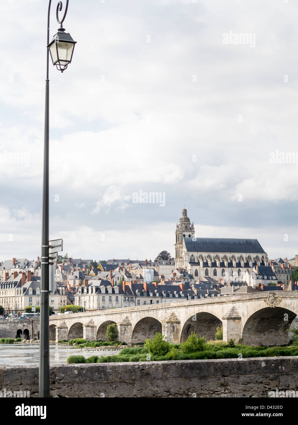 Die Architektur des Stadtzentrums an der Loire-Tal Stadt Blois an der Loire Stockfoto