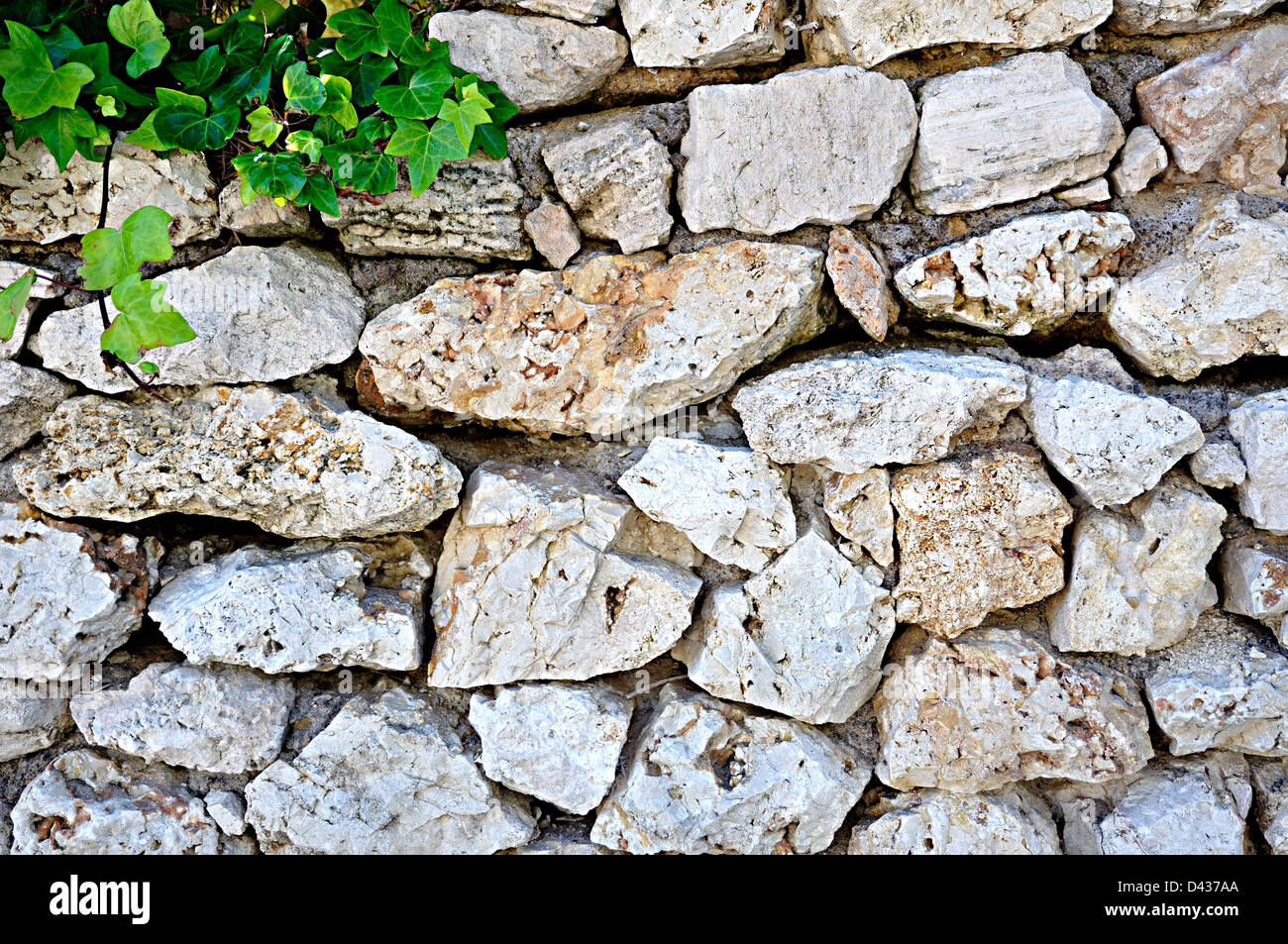 Trockenmauer. Ibiza, Balearen, Spanien Stockfoto