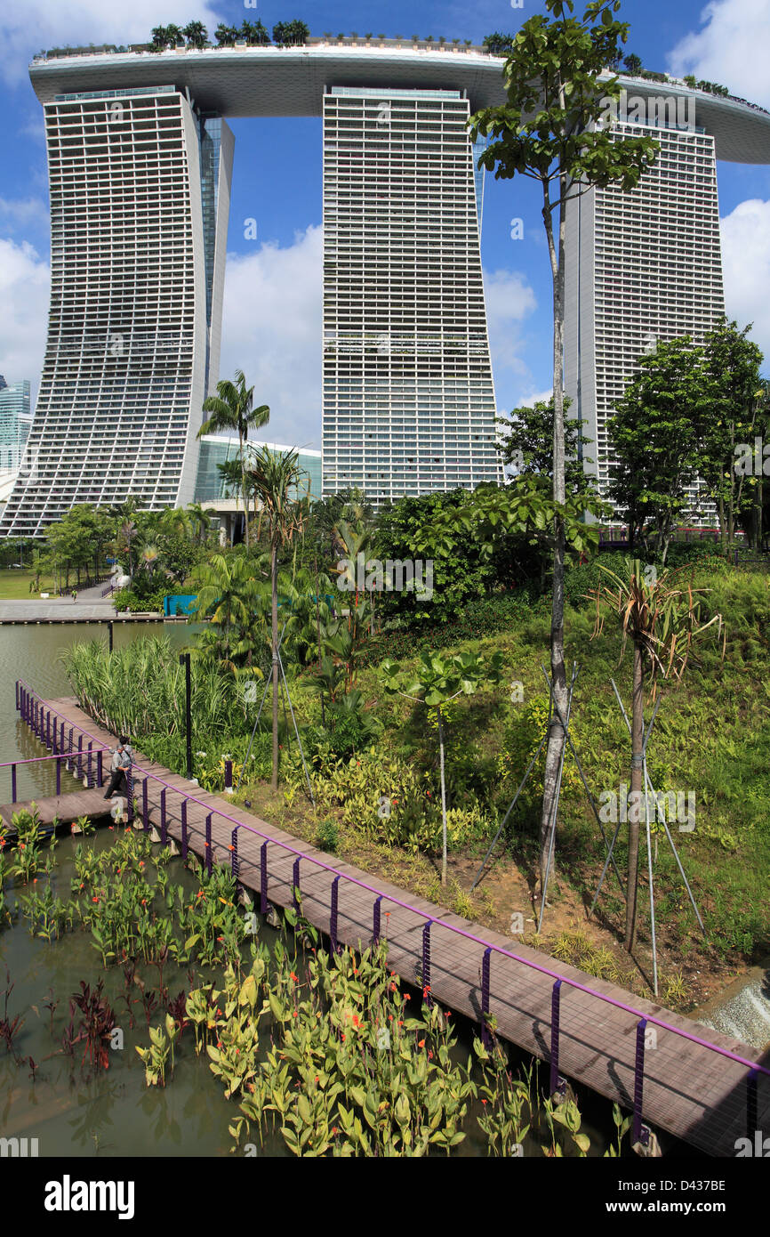 Gardens by the bay marina bay sands Fotos und Bildmaterial in hoher