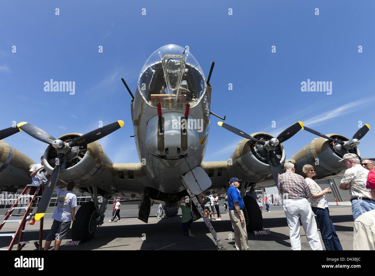 Boeing B-17 fliegende Festung "Neun O neun" WWII schwere Bomber Lyon Freilichtmuseum Mai 2012 Stockfoto