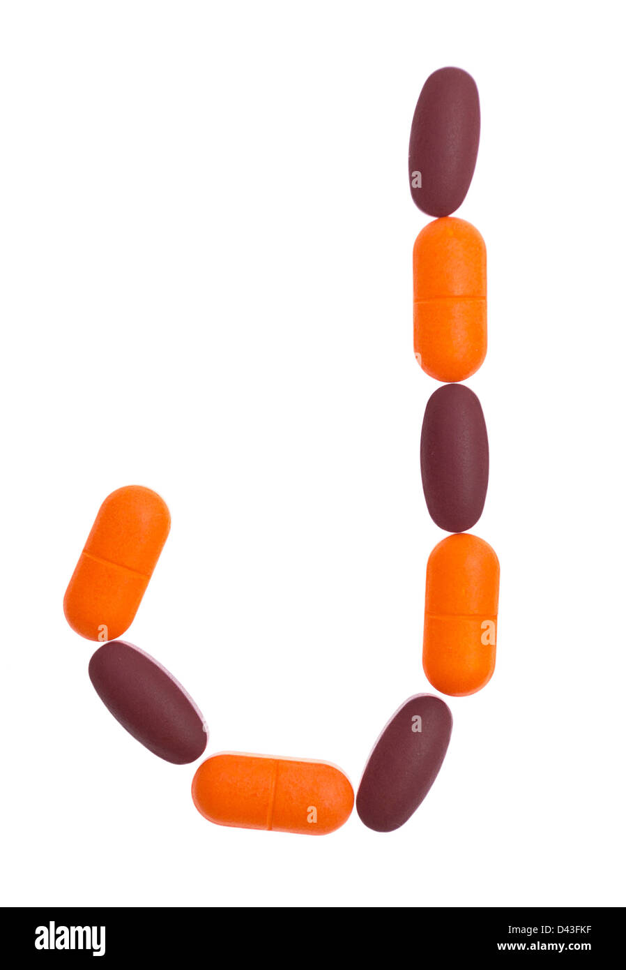 Das Alphabet der Buchstabe O gemacht von medizinischen Tabletten  Stockfotografie - Alamy
