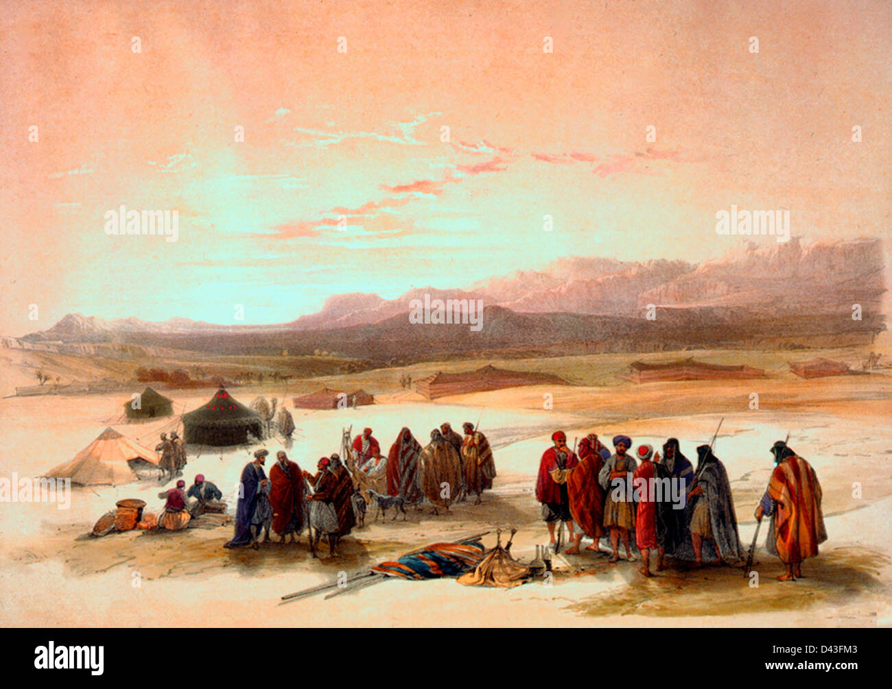 Mount Seir Wady el Ghor 4. März 1839 Stockfoto