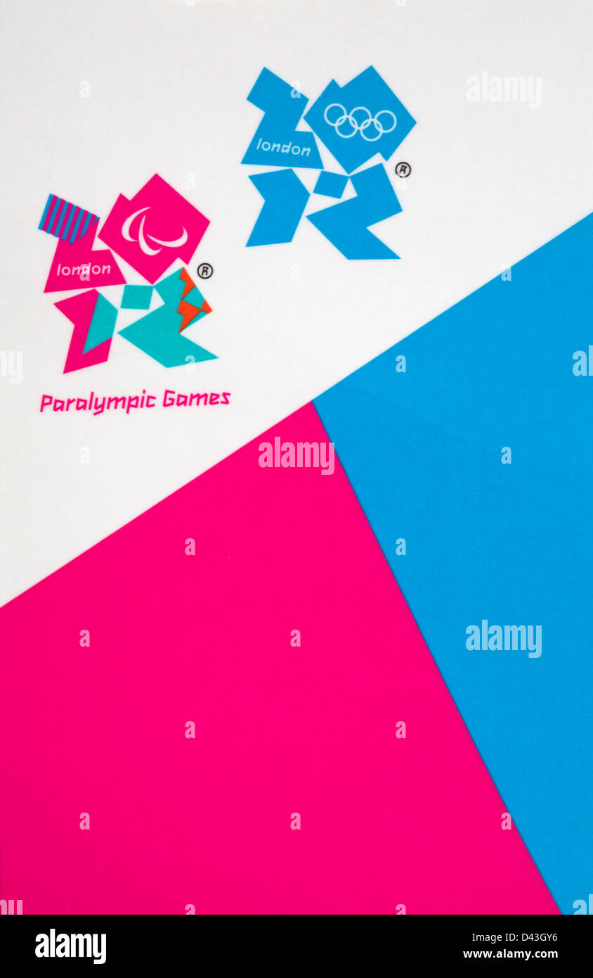 für London 2012 Olympische Paralympics-Logos auf Produktverpackungen Stockfoto