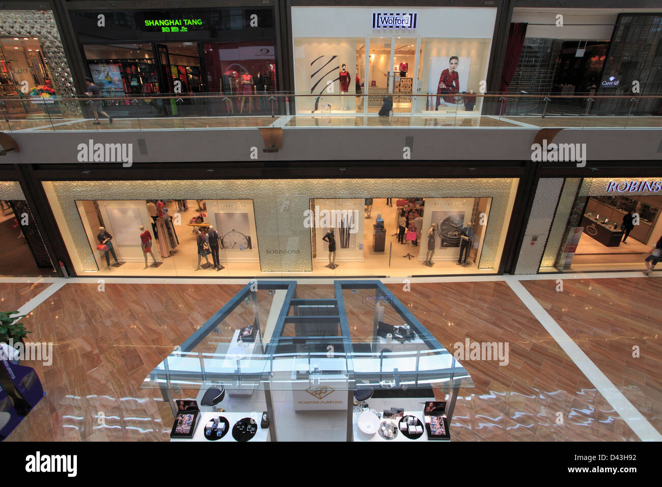 Singapur, The Shoppes at Marina Bay Sands, Einkaufszentrum, Stockfoto