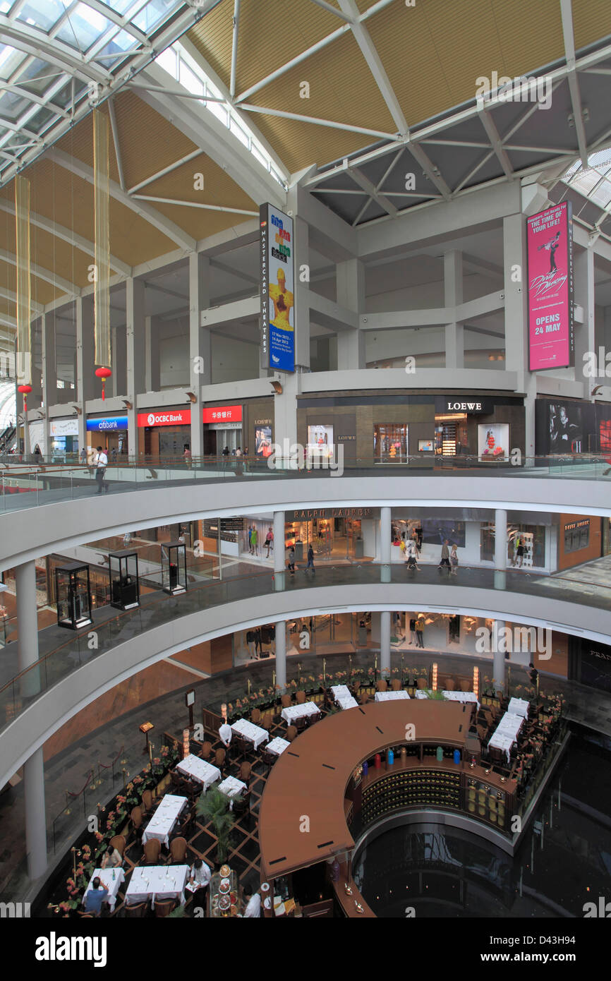 Singapur, The Shoppes at Marina Bay Sands, Einkaufszentrum, Stockfoto