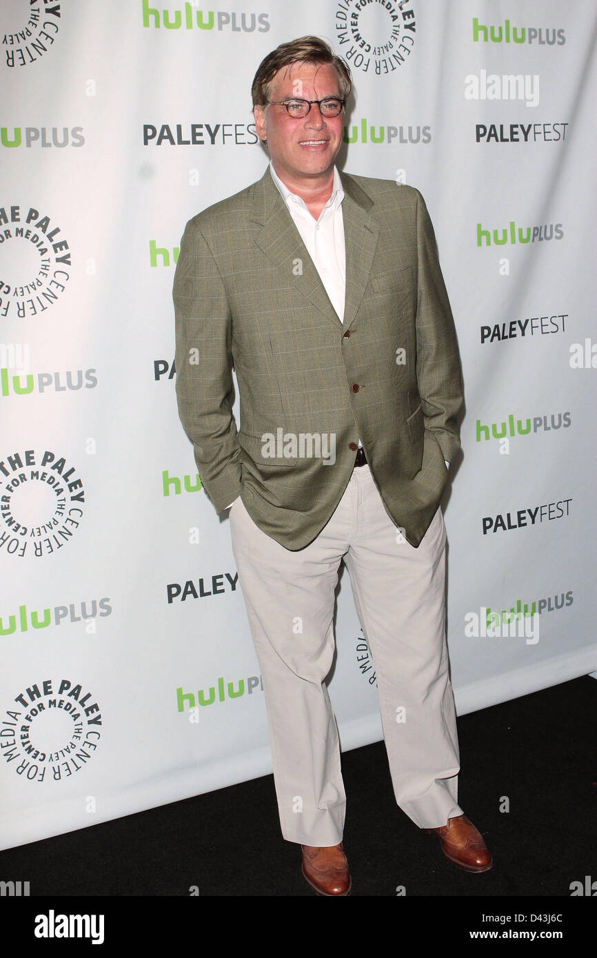 Los Angeles, Kalifornien, USA 3. März 2013. Aaron Sorkin besucht 2013 PaleyFest. '' Der Redaktion ''. Kredit Bild: Kredit-: TLeopold/Globe Photos/ZUMAPRESS.com/Alamy Live-Nachrichten Stockfoto