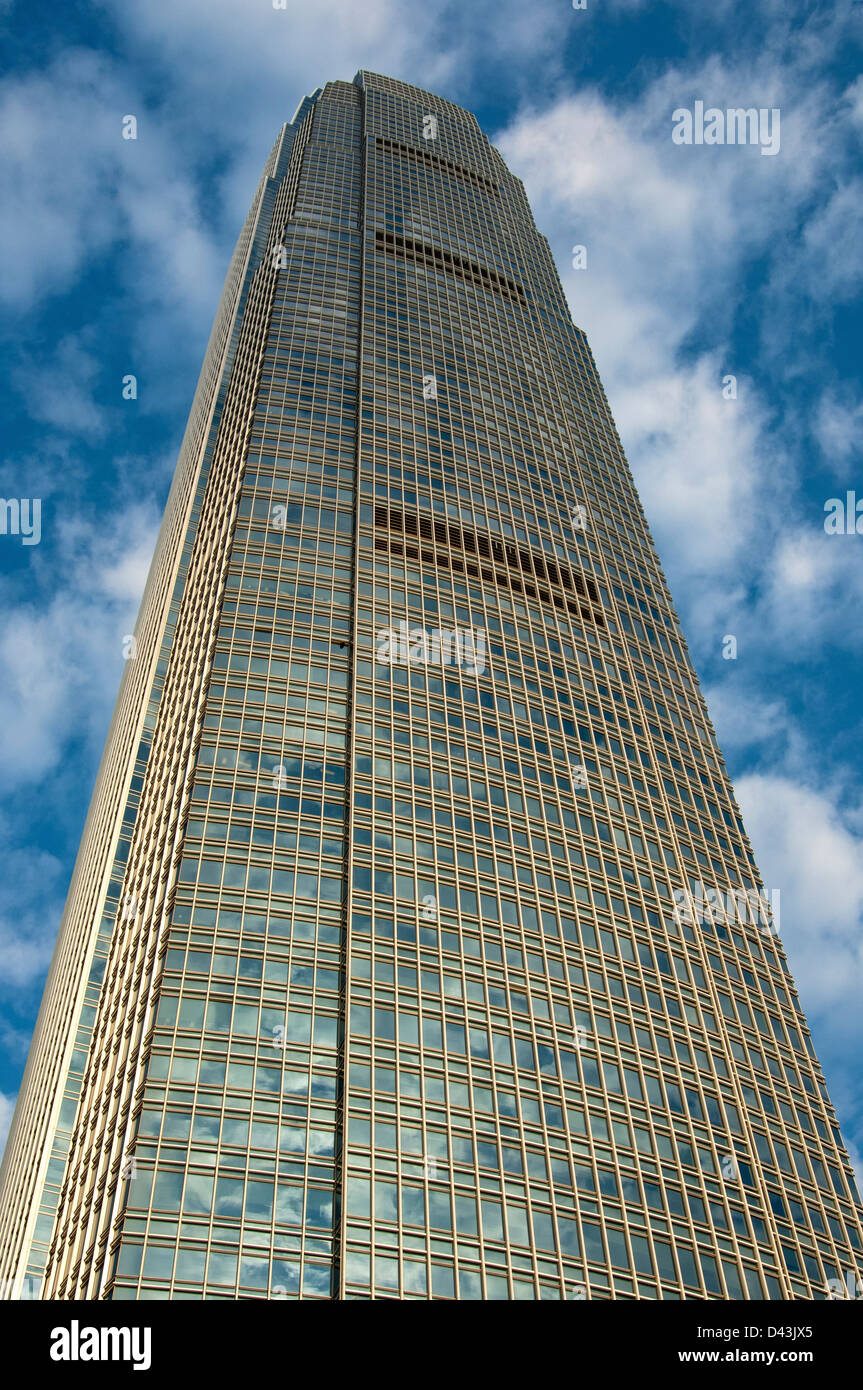 Wolkenkratzer zwei International Finance Centre, 2IFC, Hong Kong Stockfoto