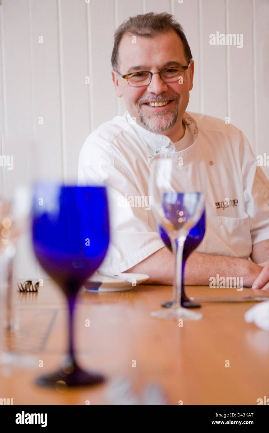 Jean-Michel Gauffre an La Garrigue Restaurant Edinburgh Stockfoto
