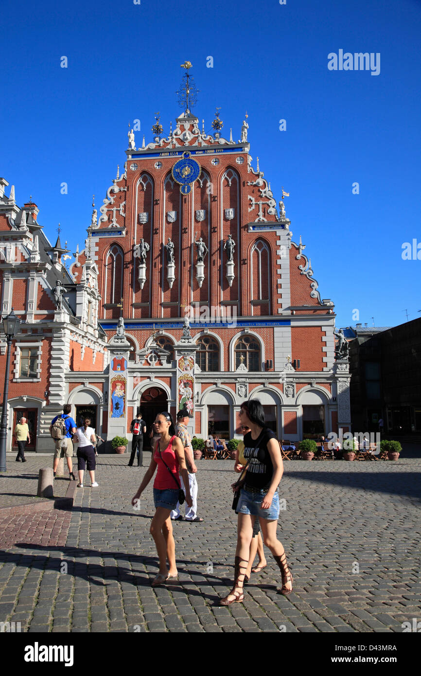 Das Schwarzhäupterhaus am Rathausplatz in Riga, Lettland Stockfoto