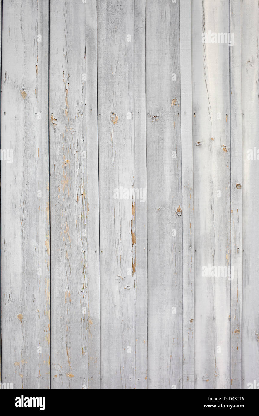 Wand aus weißen hölzernen Verkleidungen, Arcachon, Gironde, Aquitanien, Frankreich Stockfoto