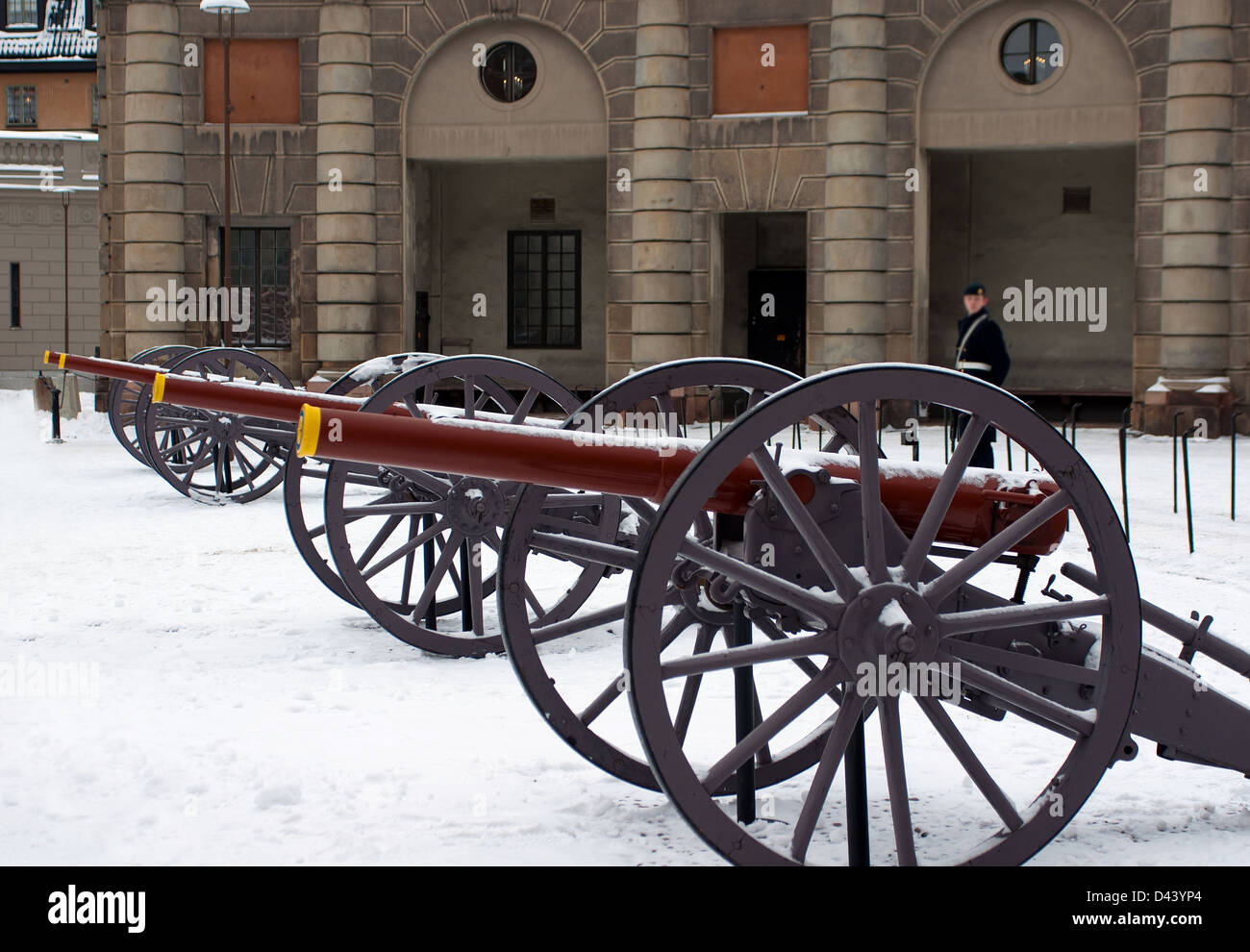 Alten Artillerie-Kanone. Schweden Stockfoto