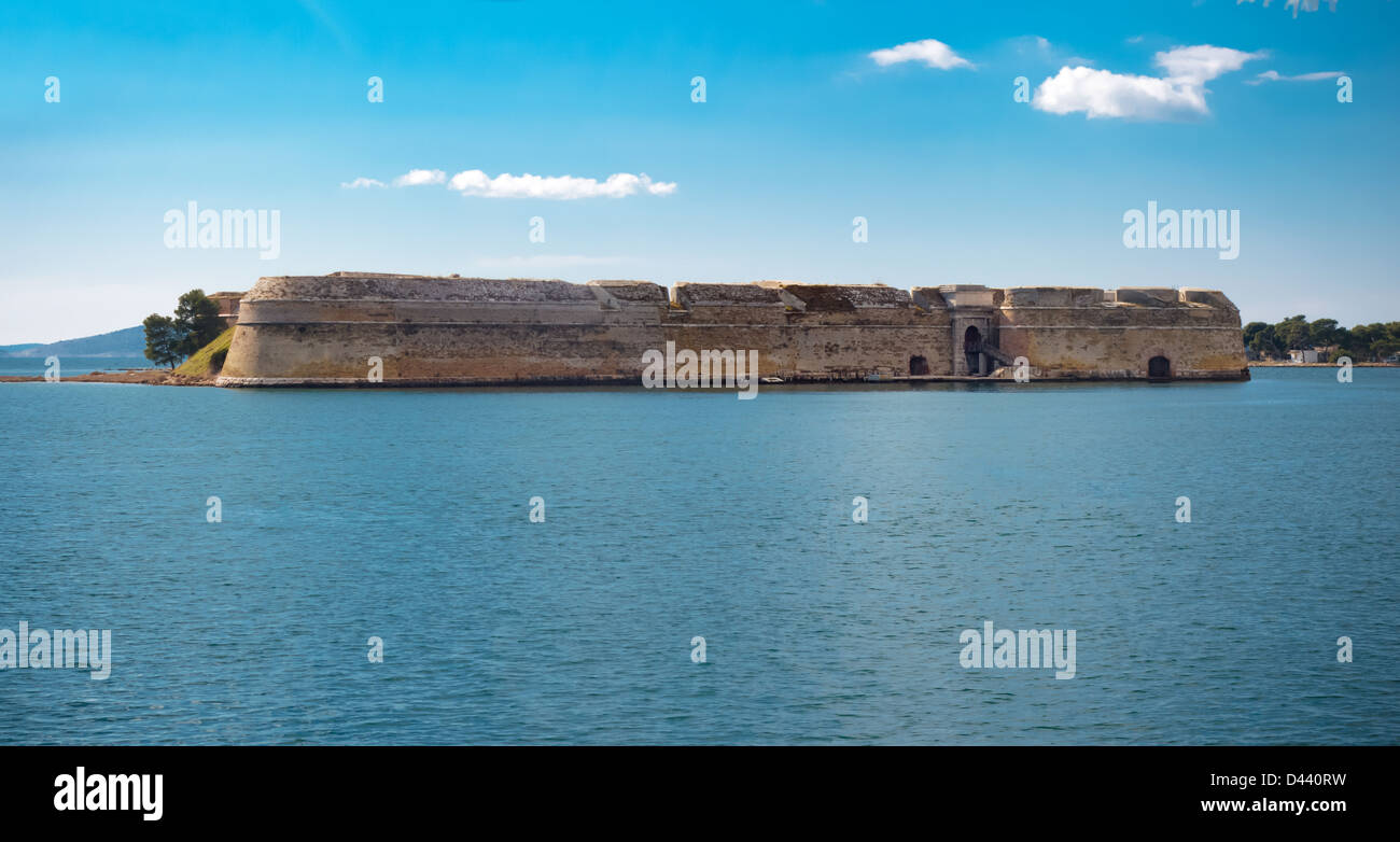 St. Nikolaus Festung Sibenik, Kroatien NE Ansicht Stockfoto