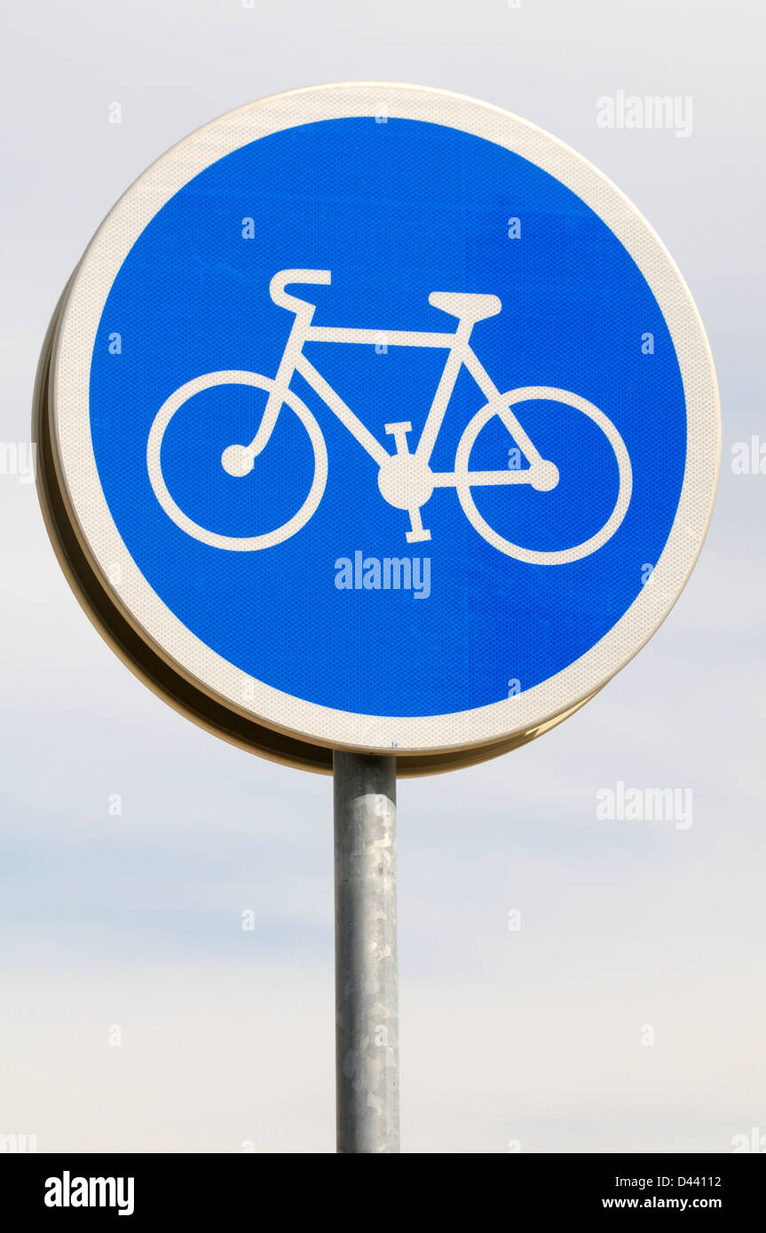 Fahrrad benutzen nur Straße Zeichen, Sete, Herault, Languedoc-Roussillon, Frankreich Stockfoto