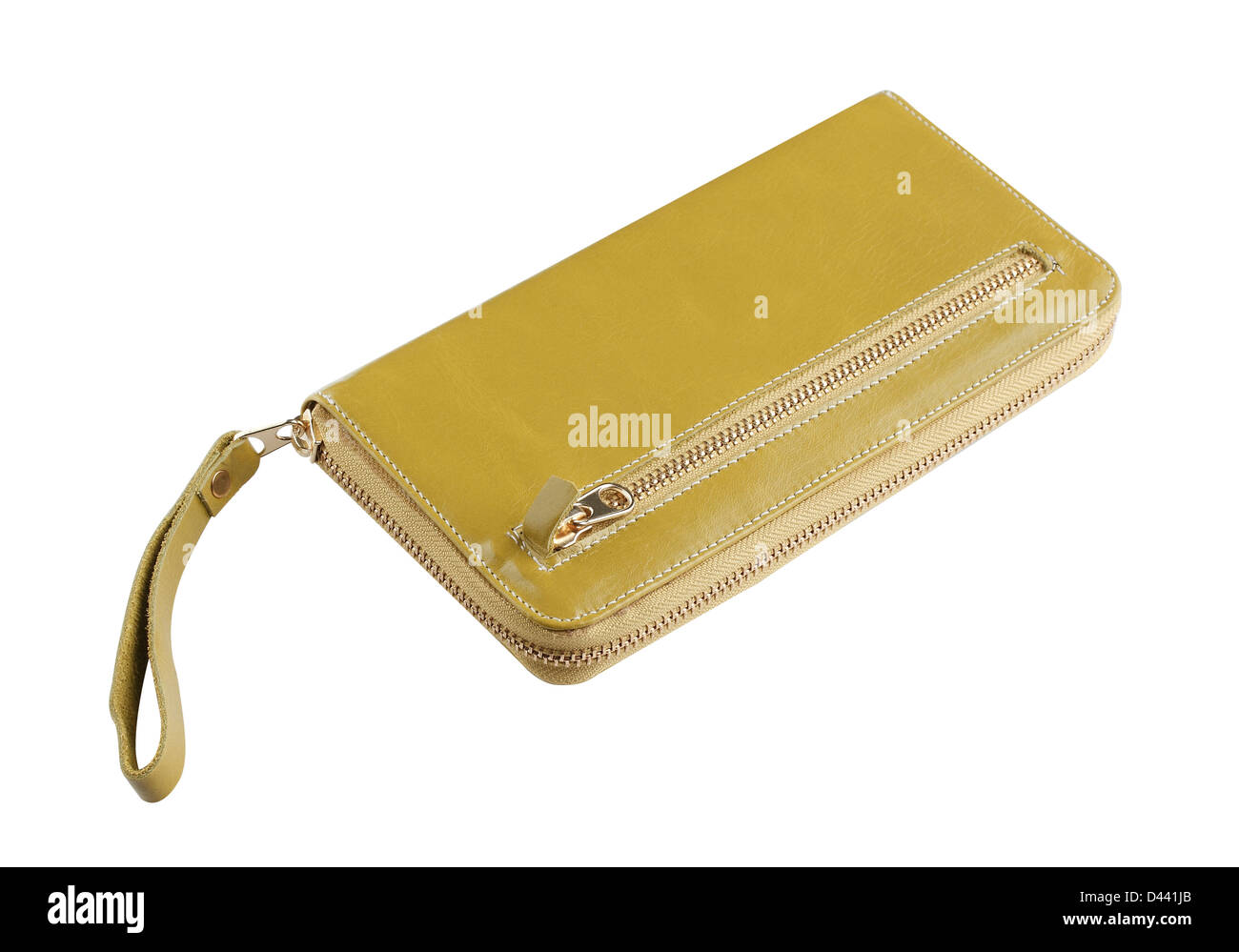 Schöne Dame Geldbörse aus echtem Leder hat eine schöne Accessoires Stockfoto