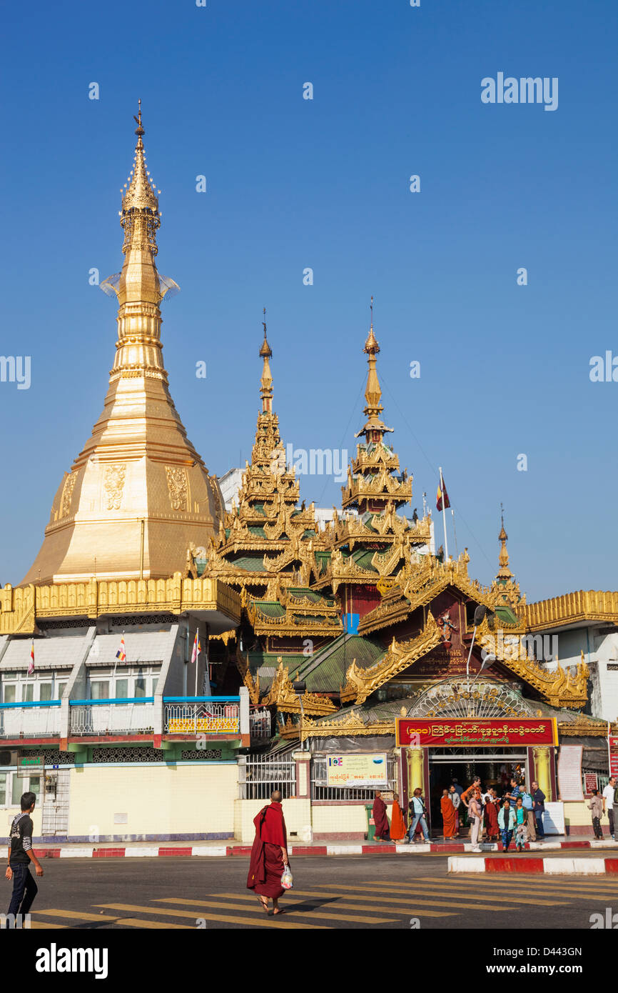 Yangon, Myanmar Sule-Pagode Stockfoto
