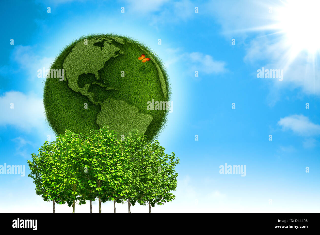 Grüne Erde. Ökologische abstrakt Stockfoto