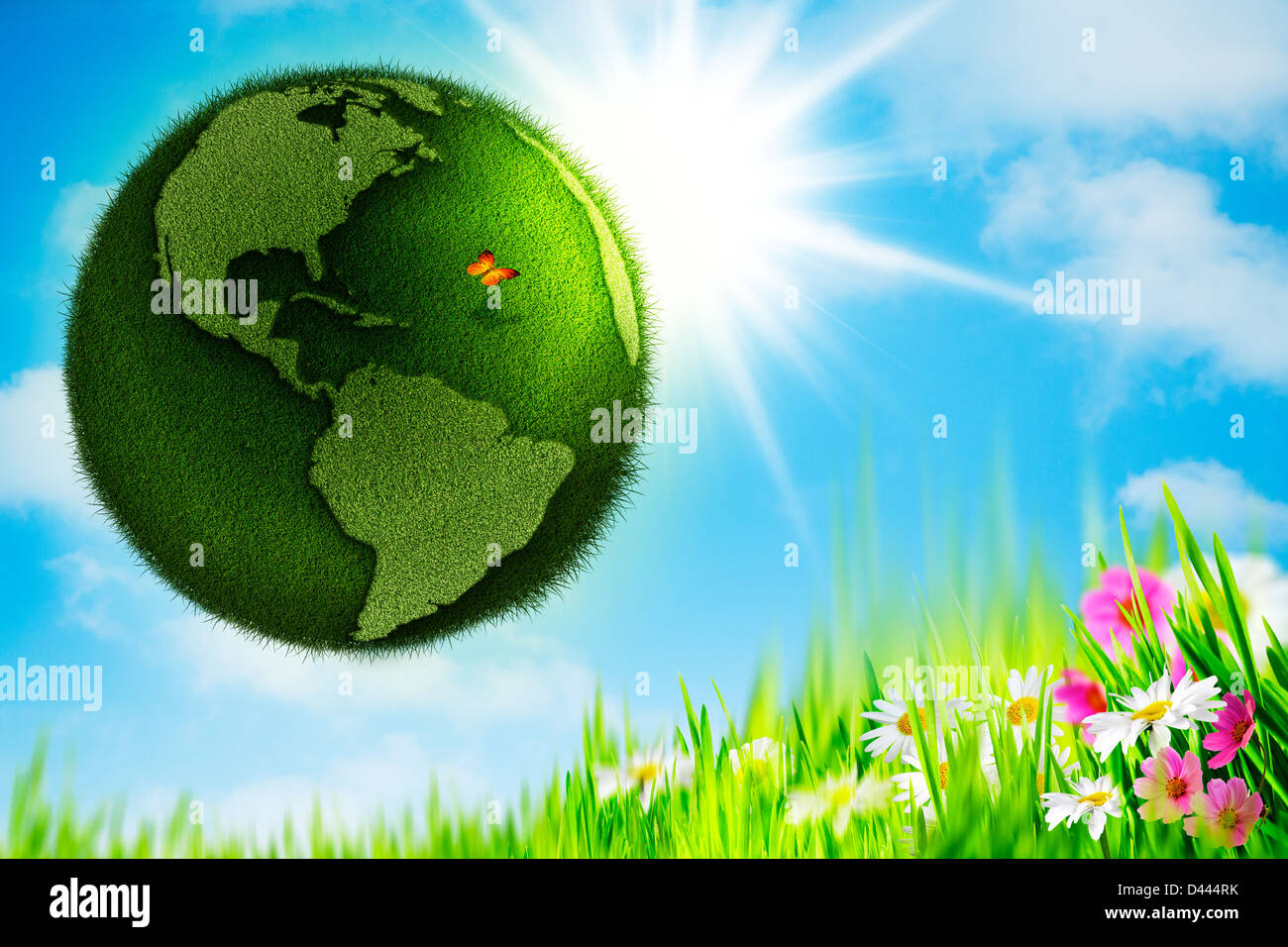 Grüne Erde. Ökologische abstrakt Stockfoto