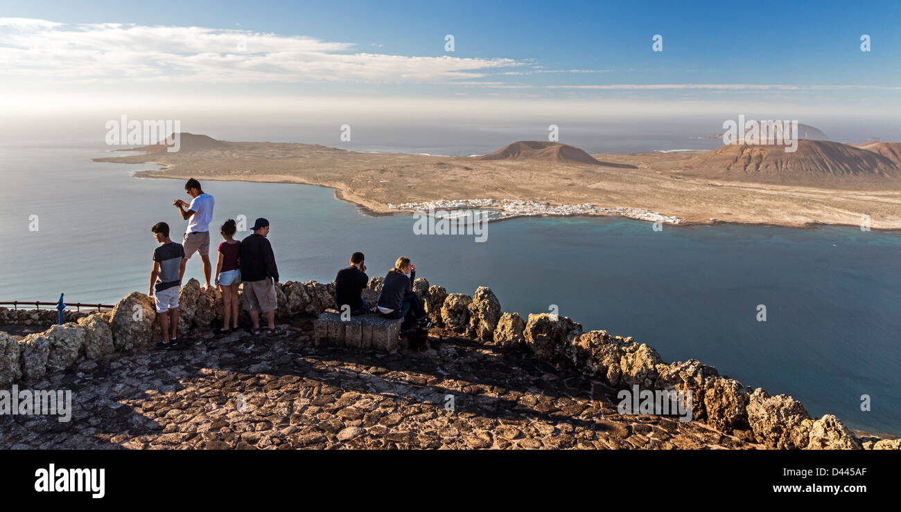 Mirador Del Rio, Aussichtspunkt, Insel Graciosa, Lanzarote, Kanarische Inseln, Spanien Stockfoto