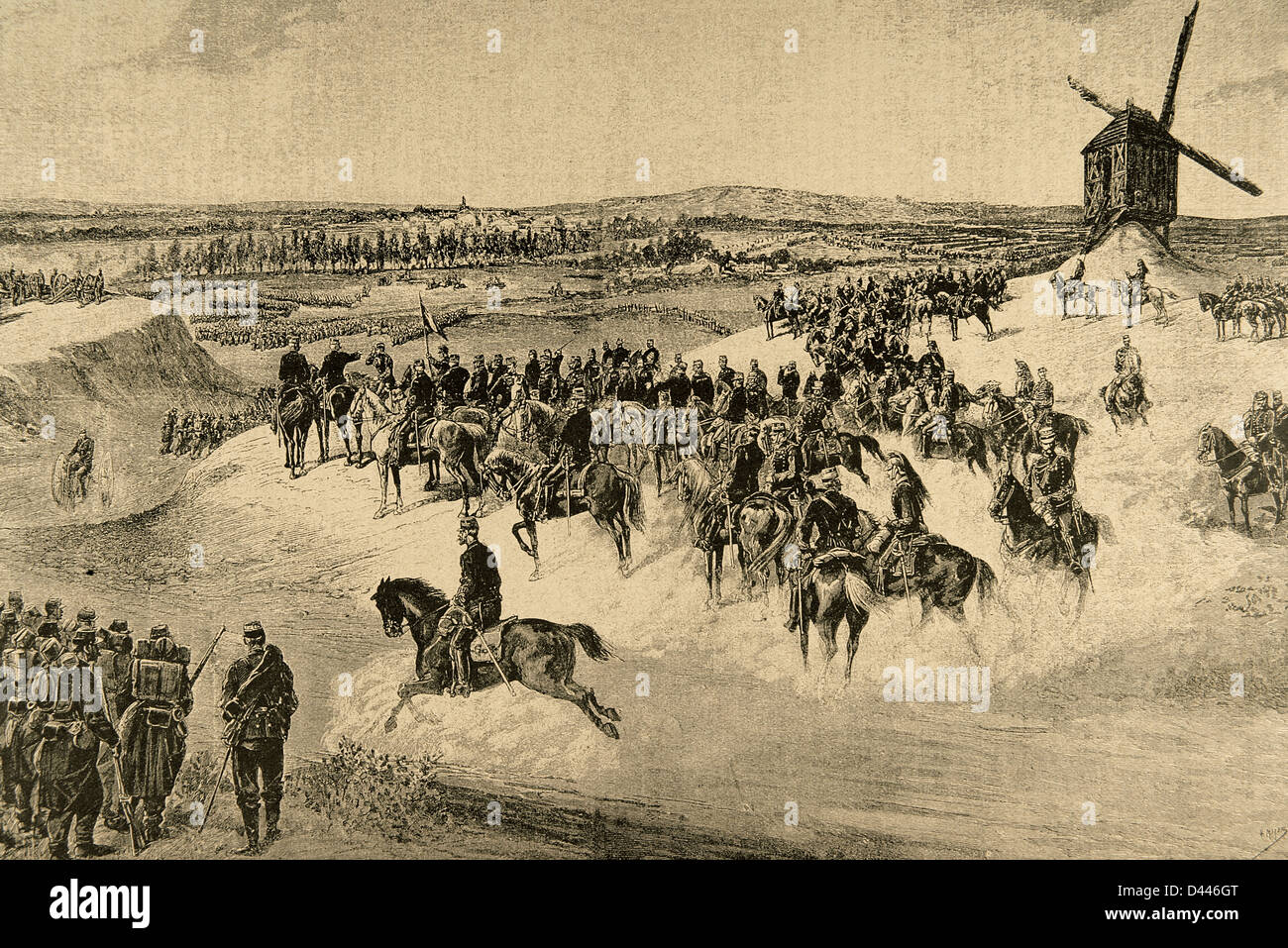 Franco-Preussischer Krieg (1870-1871). Die Nordarmee unter der Führung des französischen Generals Jean-Baptiste Billot (1828-1907). Stockfoto