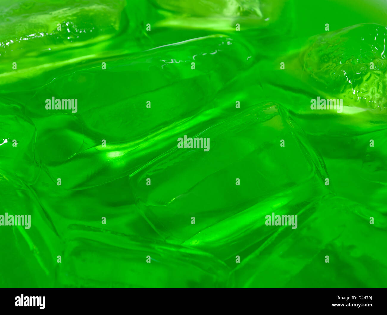 Grünen Soda mit Schmelzwasser Hintergrund Stockfoto