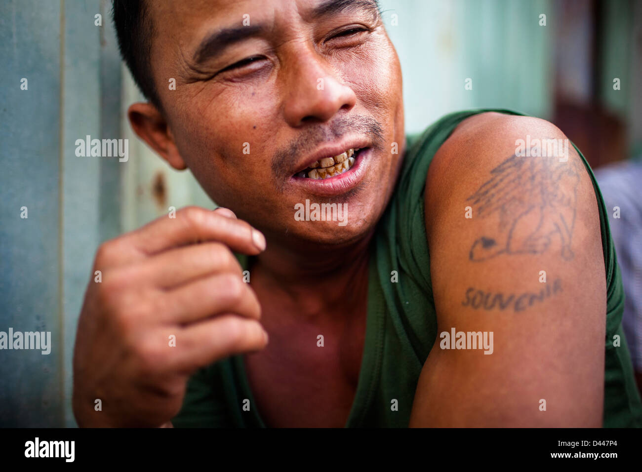 Ein Fischer auf der Con Dao Insel, Vietnam. Stockfoto