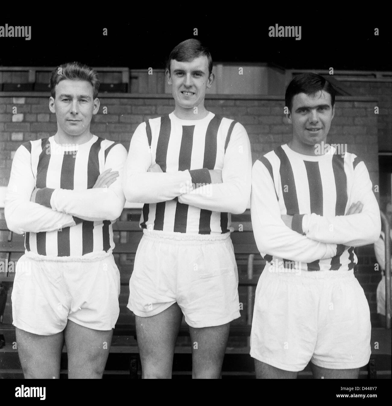 West Bromwich Albion FC Fußballer 1963 Chuck Drury, Bill Williams, Bobby Hope Stockfoto