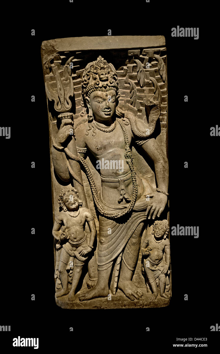 Dvarapala (Tor Wächter Krieger) Shamalaji Gujargat 6. Jahrhundert Indien Hindu Stockfoto
